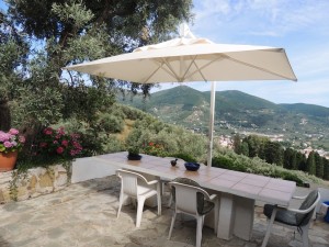 'Amalfi' umbrella @ Private house, Skopelos
