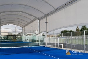 Tensile membranes for side closings @ Vibora Padel courts, Athens