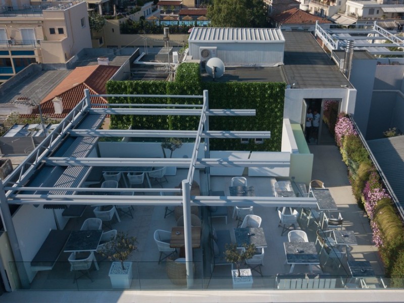Folding-roof pergola systems @ Centrale Hotel, Syntagma, Athens